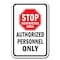 Signmission Safety Sign, 12 in Height, Aluminum, Restricted Area - Stop A-1218 Restricted Area - Stop - alternate 1